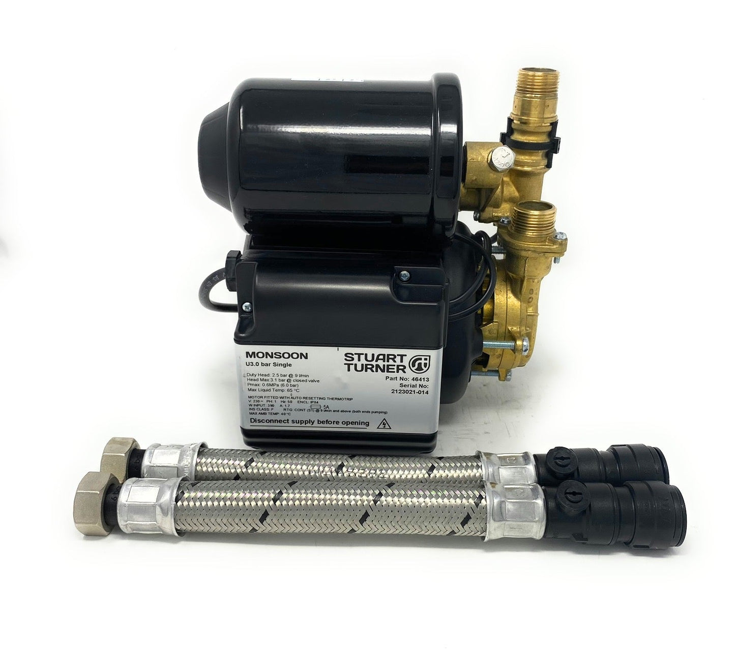 2022 Stuart Turner Monsoon 3 Bar Universal Negative Single Pump (black) 46413