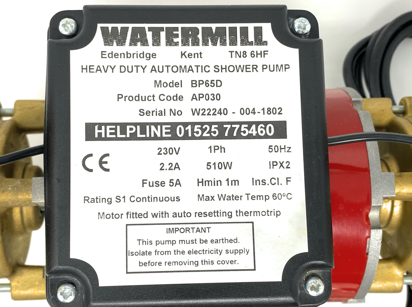 Grundfos Watermill 2 bar positive pump BP65D