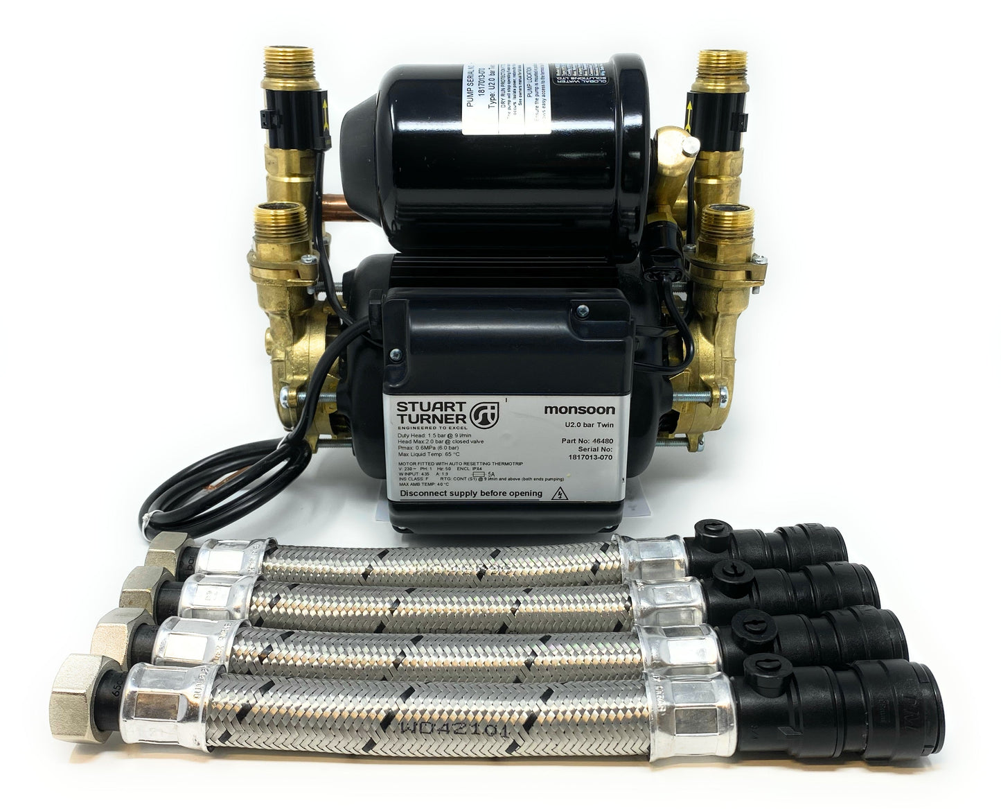 2022 Stuart Turner Monsoon 1.5 Bar Universal Negative Pump (black) 46505