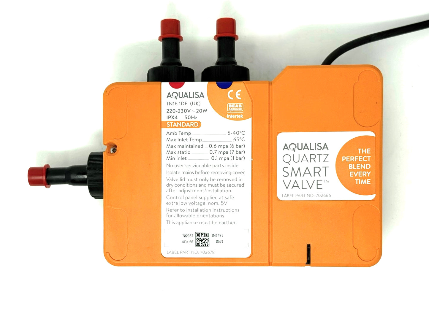 AQUALISA STANDARD A1 DIGITAL PROCESSOR COMBI/HP- HIGH PRESSURE 910594 (Orange)