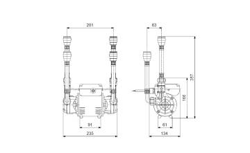 Grundfos STR2 2.0 Twin Positive Shower Pump