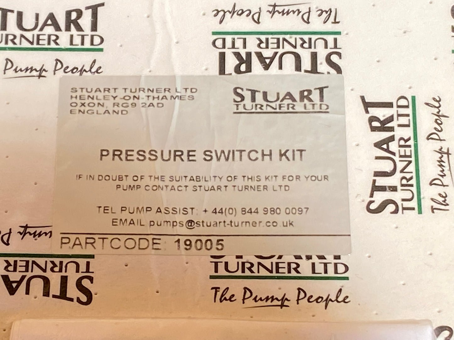 GENUINE STUART TURNER SHOWER PUMP PRESSURE SWITCH FOR NEGATIVE PUMP (METAL VERSION)