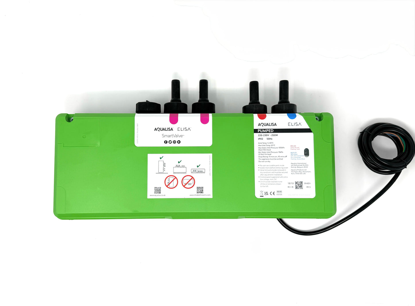 Aqualisa Pumped A2 Digital Divert Processor- Low Pressure Gravity Fed 705759 (Green)