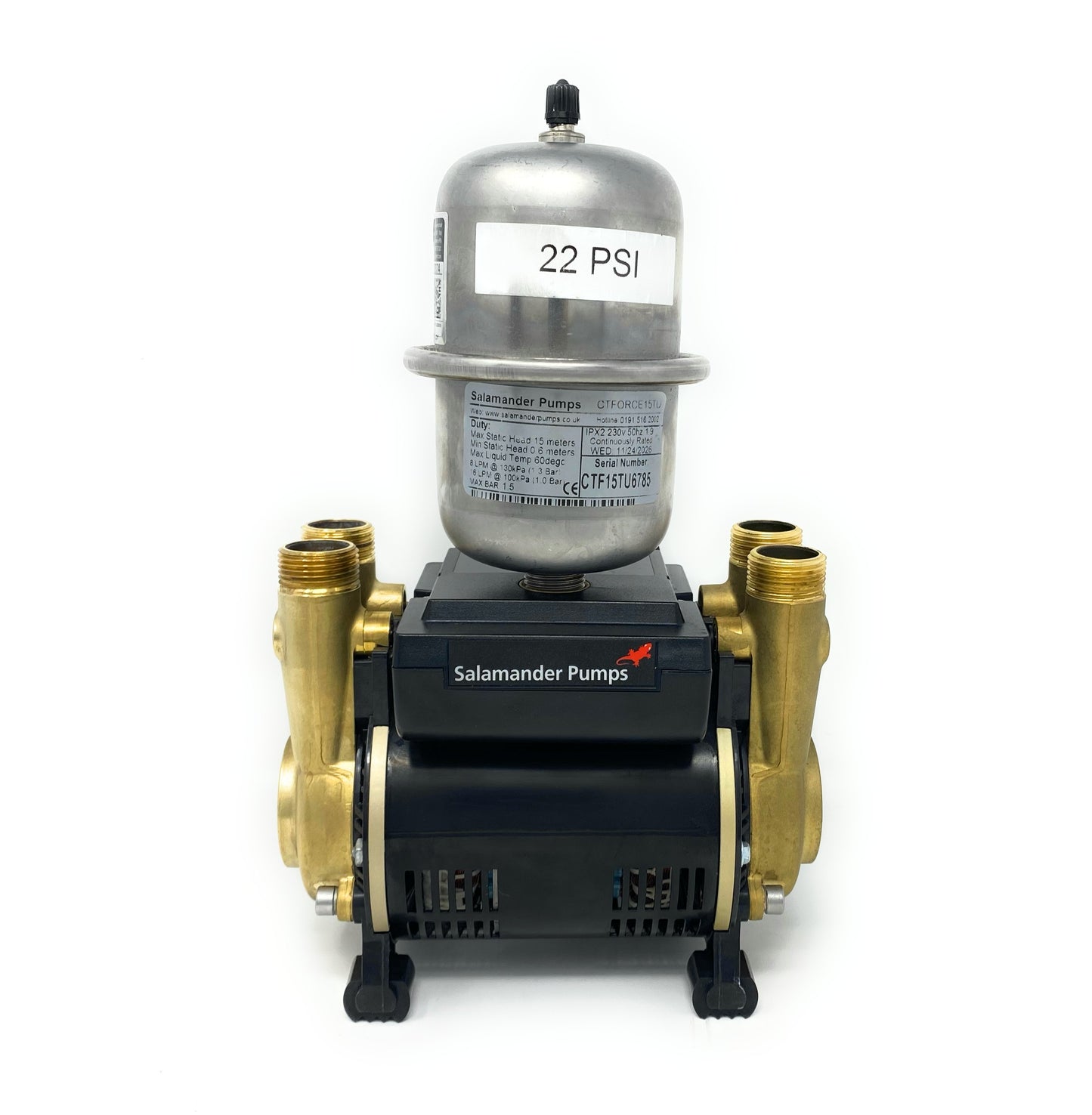 Salamander CT FORCE 15TU 1.5 bar Twin Universal Shower Pump